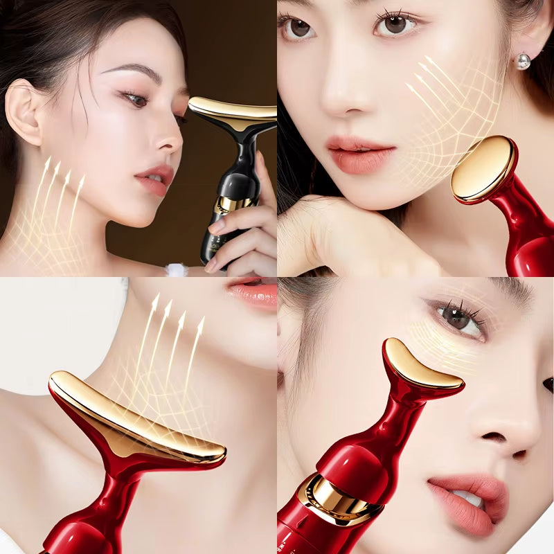 Multi-Functional Beauty Device for Face Slimmer Skin Tightening Wrinkle anti Aging 3 in 1 Facial Lifting Device Neck Eye Massage