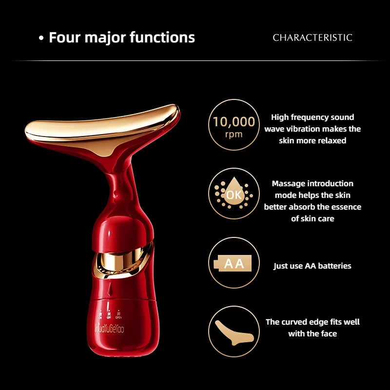 Multi-Functional Beauty Device for Face Slimmer Skin Tightening Wrinkle anti Aging 3 in 1 Facial Lifting Device Neck Eye Massage